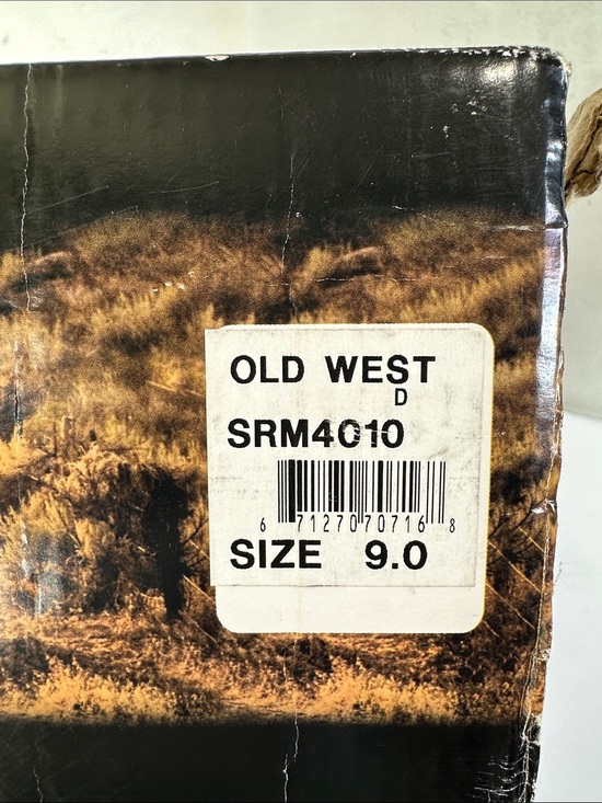 NIB Old West Western Boots Mens Corona Roper Toe Size 9 Black SRM4010 main image 4